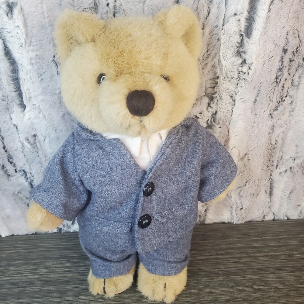 Dakin‎ 1985 Jointed Bear Plush Stuffed Animal Business Dress Suit 13" Vintage